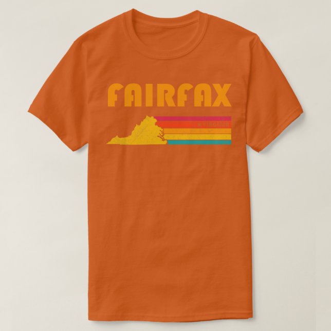 T-shirt Fairfax Virginia Vintage Souvenir déshabillé (Design devant)