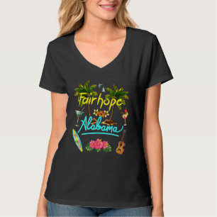 T-shirt Fairhope Alabama Beach Summer Palm Surf Sun Set Pa
