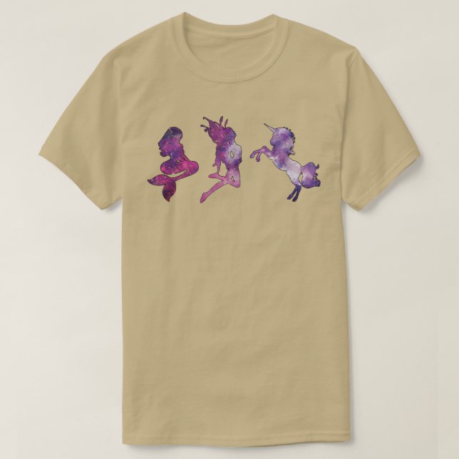 T-shirt Fairies Unicornes Mermaids Galay Graphisme déçu (Design devant)