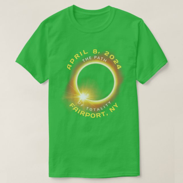 T-shirt Fairport New York Solar Eclipse Totalité Avril 8 2 (Design devant)
