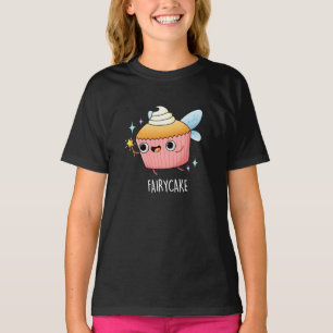 T-shirt Fairy Cake Funny Cupcake Pun Dark BG