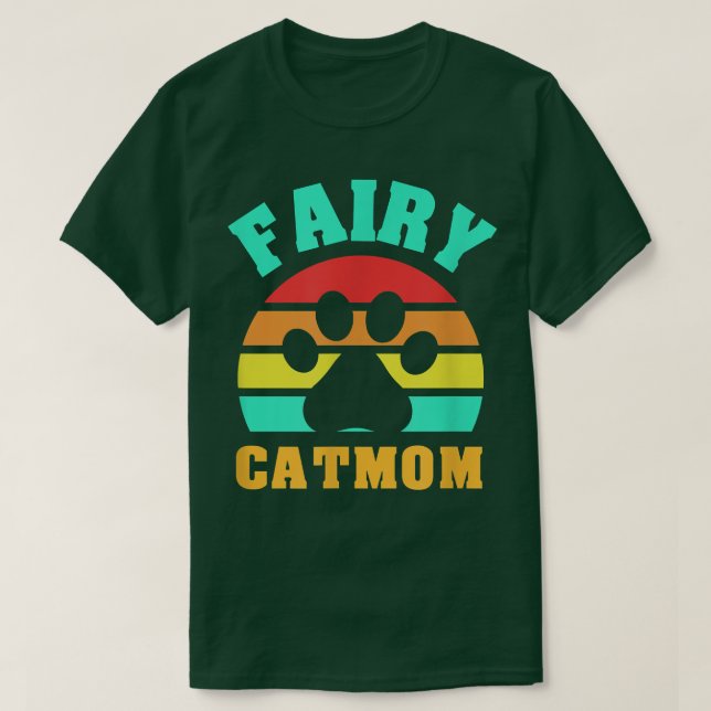T-shirt Fairy Cat Mom Funny Cat  (Design devant)