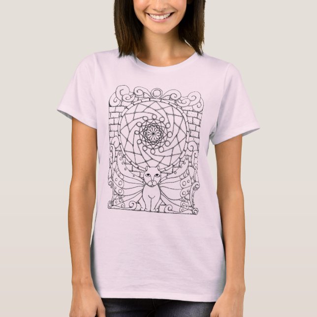 T-shirt Fairy Chat et Rose Window (Devant)