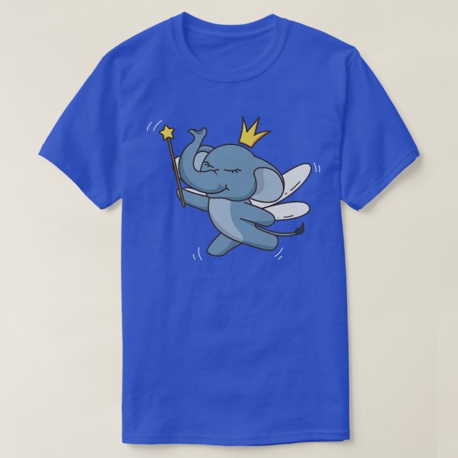 T-shirt Fairy Elephant Faune Mystique Animal Elephant F (Design devant)