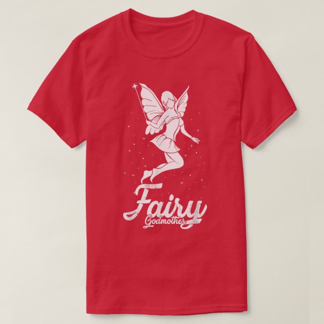 T-shirt Fairy Godmère T Godmaman 2nd Mom Godparent (Design devant)