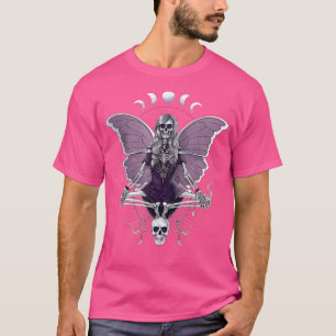 T-shirt Fairy Grunge Fairycore Esthétique Gothique Squelet