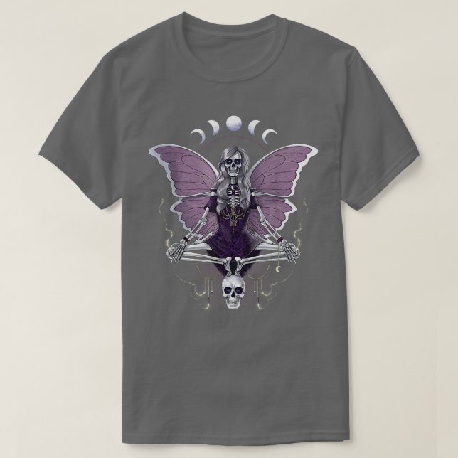T-shirt Fairy Grunge Fairycore Esthétique Gothique Squelet (Design devant)