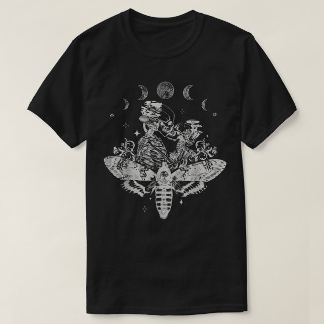 T-shirt Fairy Grunge Fairycore Esthétique Squelette Goth L (Design devant)