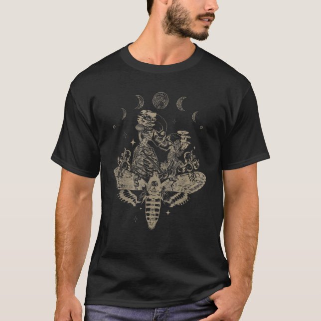 T-shirt Fairy Grunge Fairycore Esthétique Squelette Goth L (Devant)