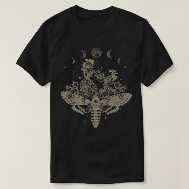 T-shirt Fairy Grunge Fairycore Esthétique Squelette Goth L (Design devant)
