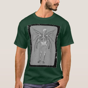 T-shirt Fairy Grunge Fairycore Skeleton Butterfly Gothique