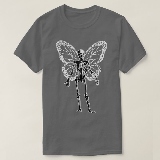 T-shirt Fairy Grunge Fairycore Squelette Papillon Gothique (Design devant)