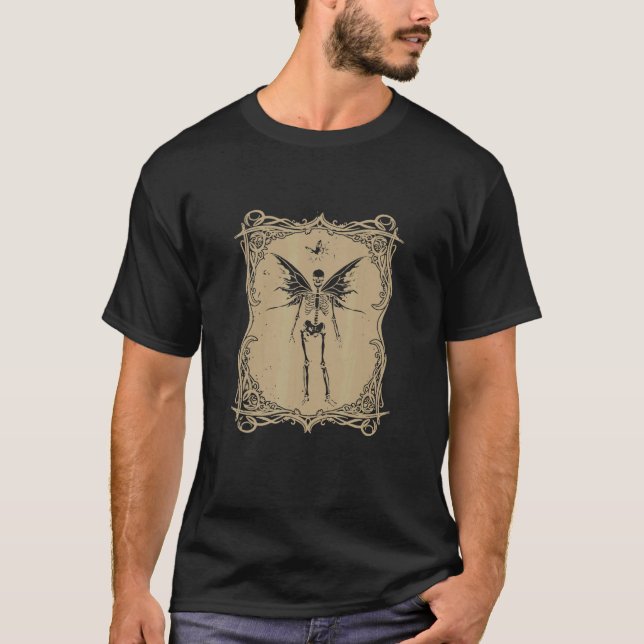 T-shirt Fairy Grunge Papillon esthétique Skeleton Fairycor (Devant)