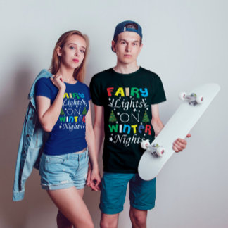 T-shirt Fairy Lights On Winter Nuits Christmas| drôle