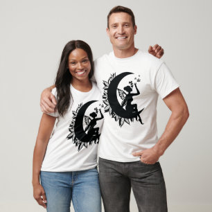 T-shirt Fairy Moon and Leaf Smoking