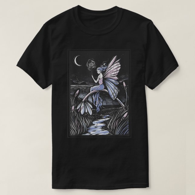 T-shirt Fairy Night Fairycore Fantasy Magic Nature Fairywa (Design devant)
