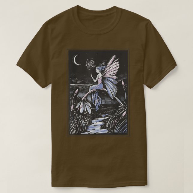 T-shirt Fairy Night Fairycore Fantasy Magic Nature Fairywa (Design devant)