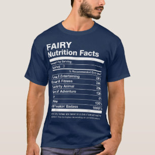 T-shirt Fairy Nutrition Facts Nom Nommé Funny