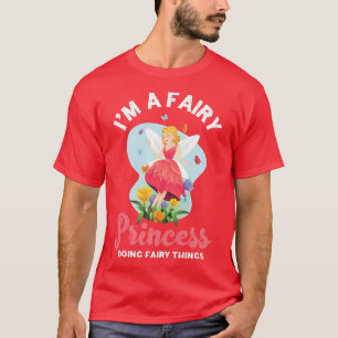 T-shirt Fairy Princess Flowers Magicien Magicien Merveille