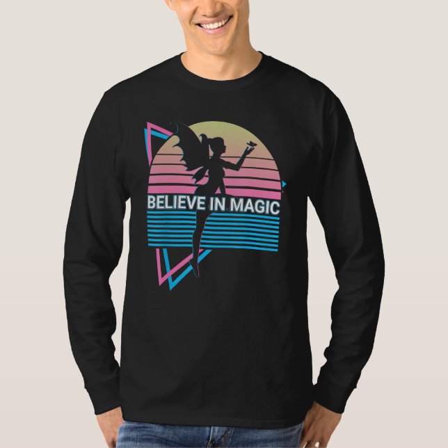 T-shirt Fairy Retro Believe In Magic (Devant)
