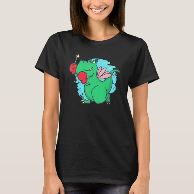 T-shirt Fairy Rex Boxer Dinosaures Saint-Valentin (Devant)