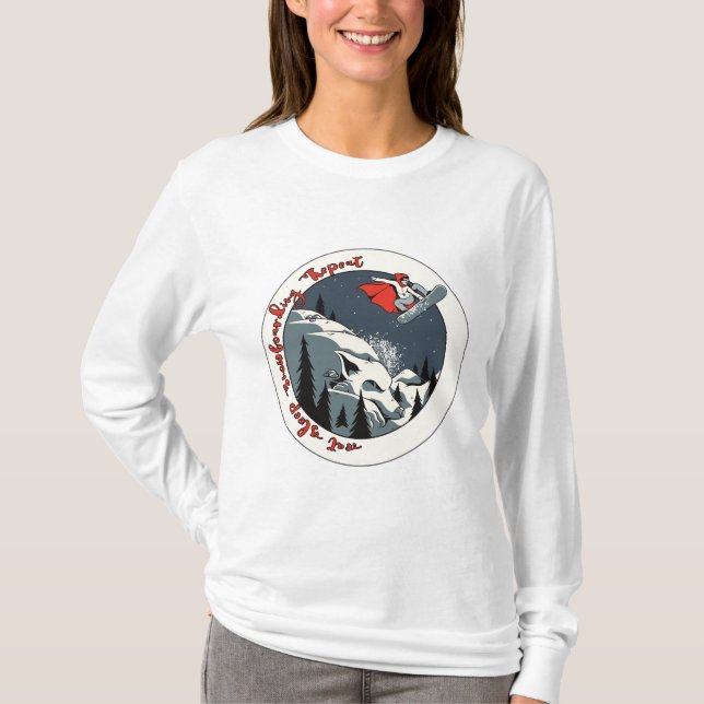T-shirt Fairy Snowborder ; Manger Dormir Snowboard Répéter (Devant)