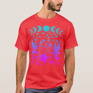 T-shirt Fairy Stars Moon Passe Silhouette Imaginaire