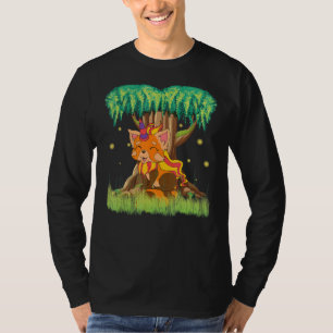 T-shirt Fairy Tale Animal Red Pandacorn Magique Unicorn Re