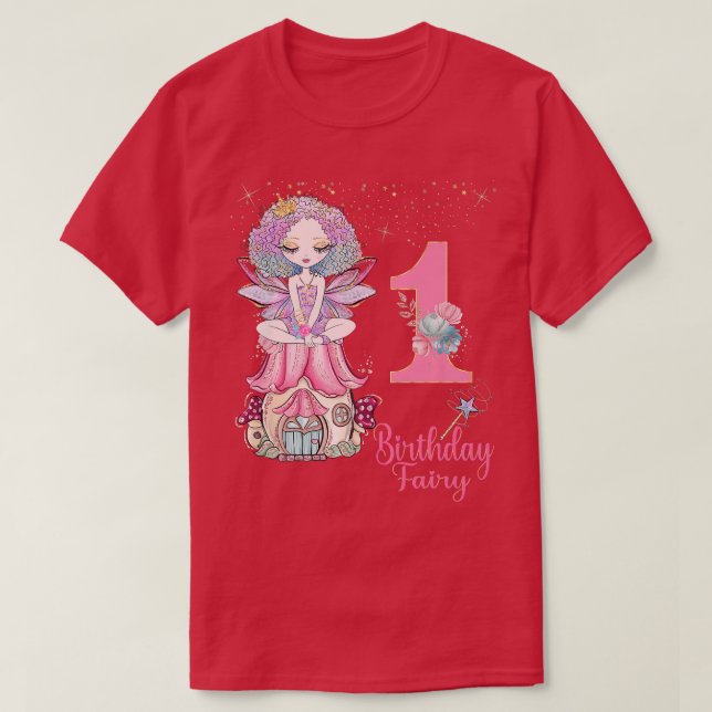 T-shirt Fairy Tale Fairies Princesse Anniversaire 1ère 4e (Design devant)