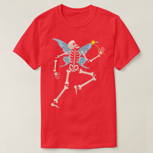 T-shirt Fairycore Aesthetic Skeleton Fairy Grunge Goth  (Design devant)