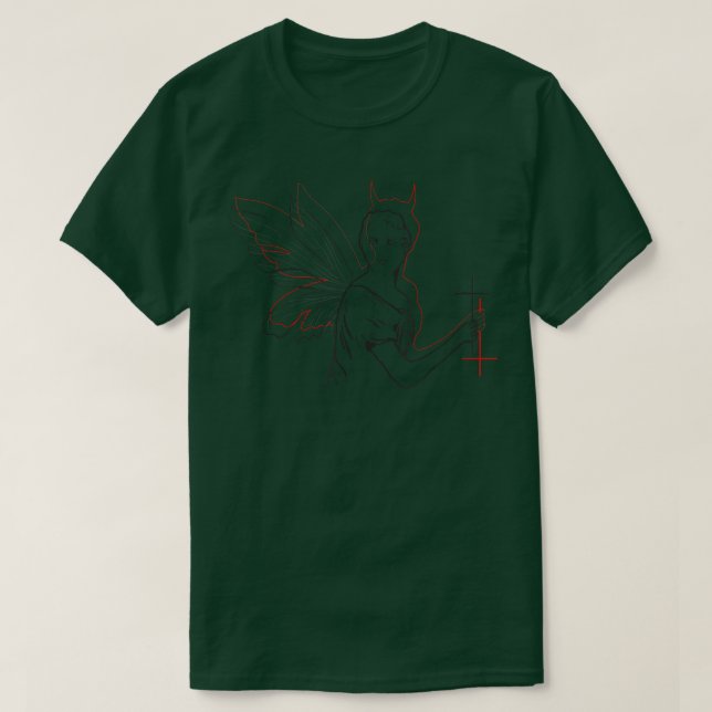 T-shirt Fairycore Aesthétique Diable Fée David Statue Soft (Design devant)
