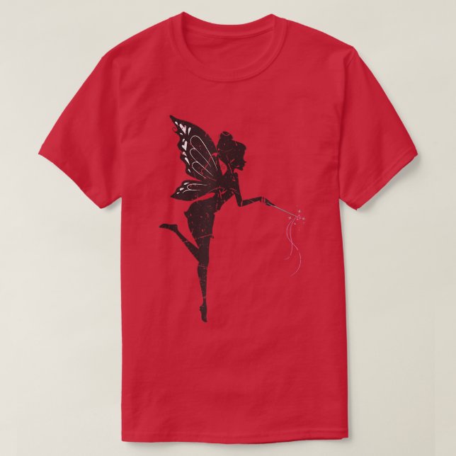 T-shirt Fairycore Créatures Magiques Fairy Silhouette Grun (Design devant)