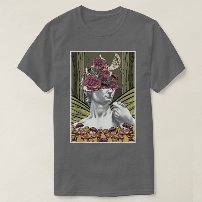 T-shirt Fairycore Esthétique David Par Michelangelo Rose M (Design devant)