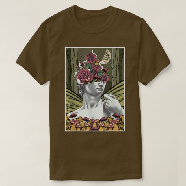 T-shirt Fairycore Esthétique David Par Michelangelo Rose M (Design devant)
