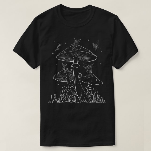 T-shirt Fairycore esthétique Fairy Core Grunge Champignons (Design devant)
