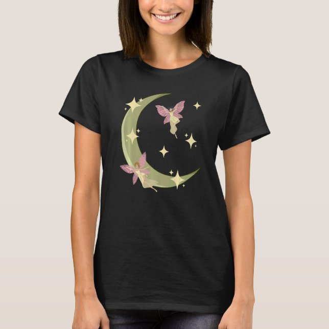 T-shirt Fairycore esthétique Fairy Core Grunge Crescent Mo (Devant)