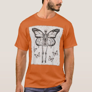T-shirt Fairycore esthétique Goth Funny Gothique Skeleton 