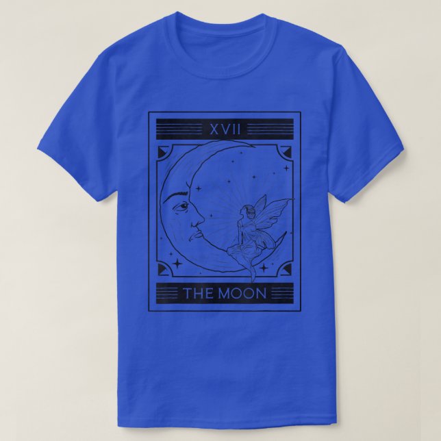 T-shirt Fairycore esthétique Goth Tarot Card La Lune Fée (Design devant)