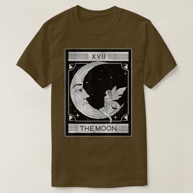 T-shirt Fairycore Esthétique La Carte Lune Fée Tarot (Design devant)