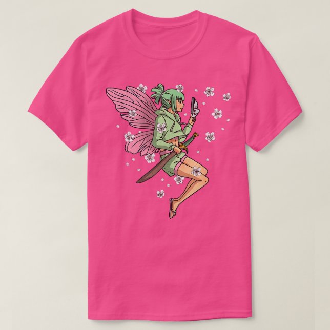 T-shirt Fairycore Fairy Anime Girl Kitsune Fox M (Design devant)