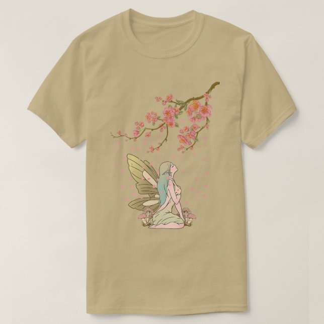 T-shirt Fairycore Fairy Core Grunge Cerise Bloss (Design devant)