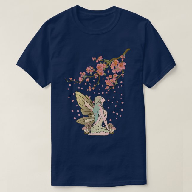 T-shirt Fairycore Fairy Core Grunge Cerise Bloss (Design devant)