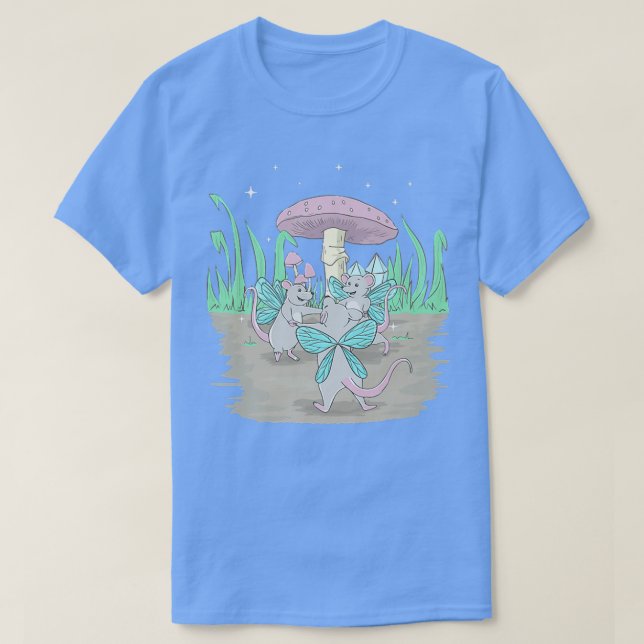 T-shirt Fairycore Fairy Dancing Rats Et Mushr (Design devant)