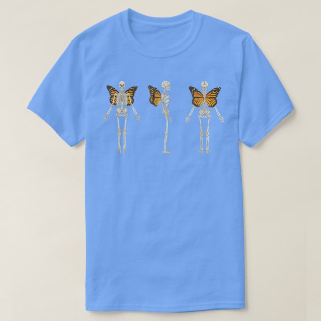 T-shirt Fairycore Fairy Grunge Skeleton Monarch Bu (Design devant)