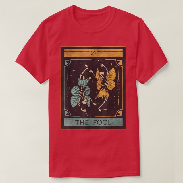 T-shirt Fairycore Fée esthétique Skeleton Tarot Card (Design devant)