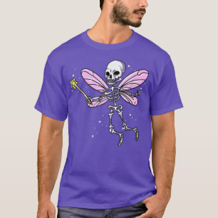 T-shirt Fairycore Gothique Squelette Fée