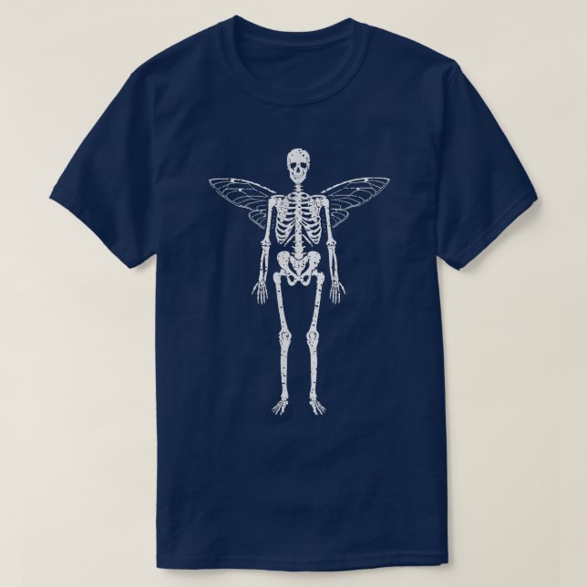 T-shirt Fairycore Skeleton Grunge Fée Goth esthétique avec (Design devant)