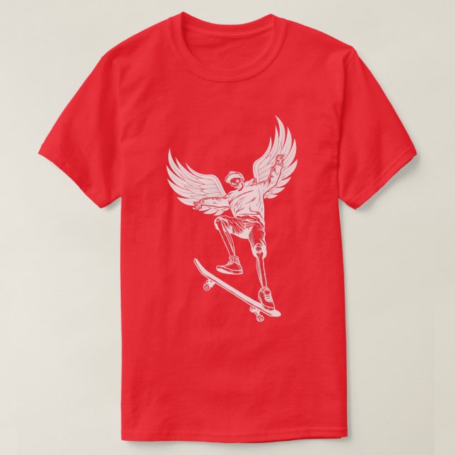T-shirt Fairycore Skeleton Skateboard Grunge Fairy Aest (Design devant)