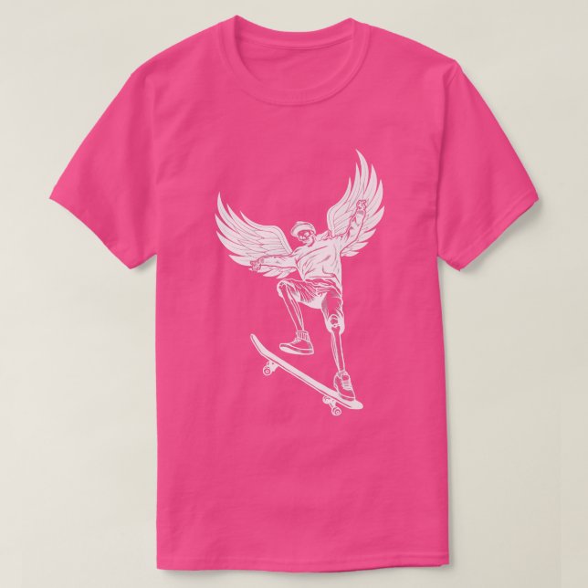 T-shirt Fairycore Skeleton Skateboard Grunge Fairy Aest (Design devant)