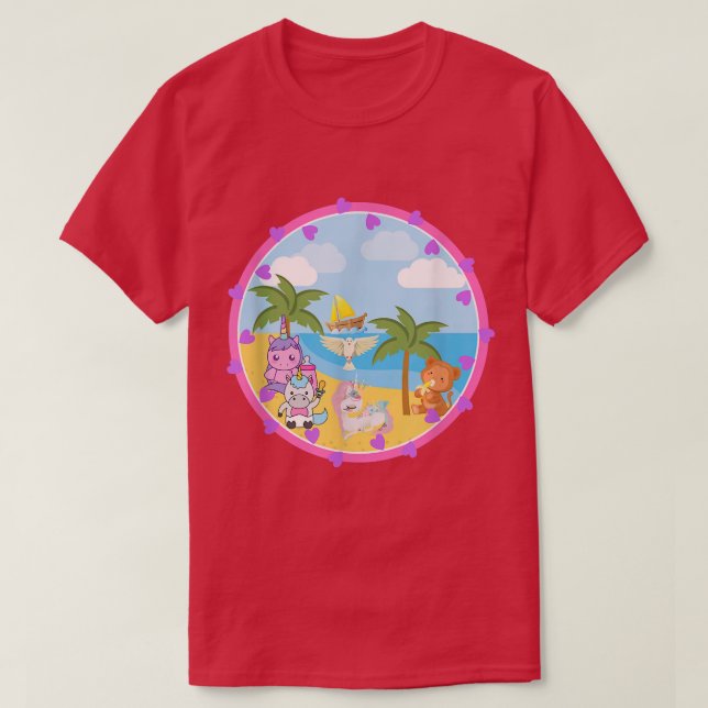 T-shirt Fairytale Beach Scene (Design devant)
